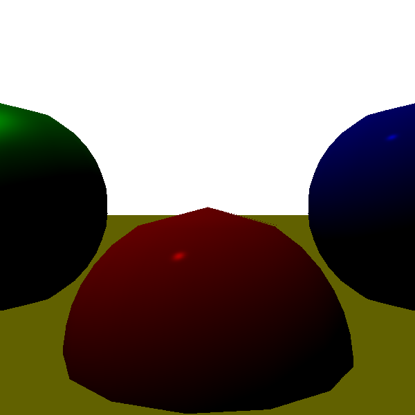Figure 15-7: A scene rendered using one pass per light