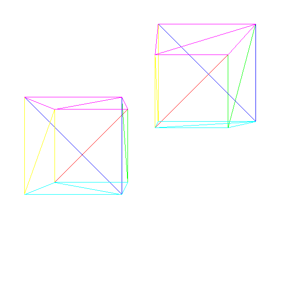 Figure 10-3: A scene with two instances of the same cube model, placed in different positions